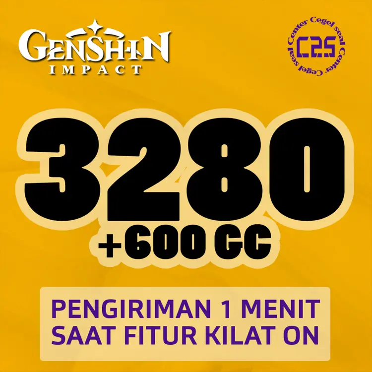 Jual 3.280 GC + Bonus - Genshin Genshin Impact Center Cegel Seal | VCGamers