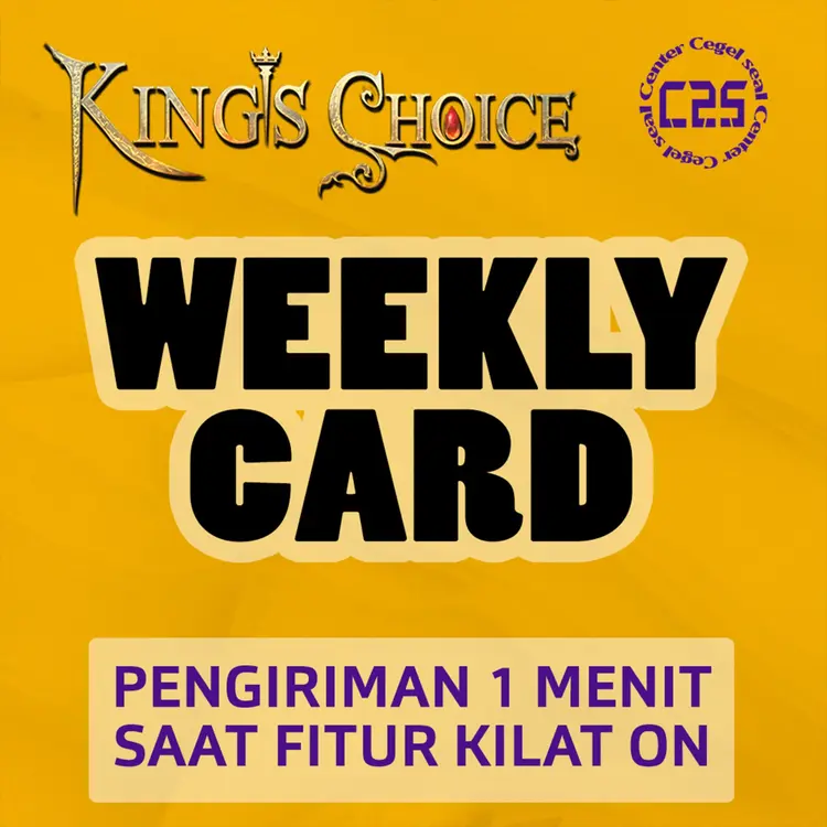 Jual Weekly Card Kings Choice Center Cegel Seal | VCGamers