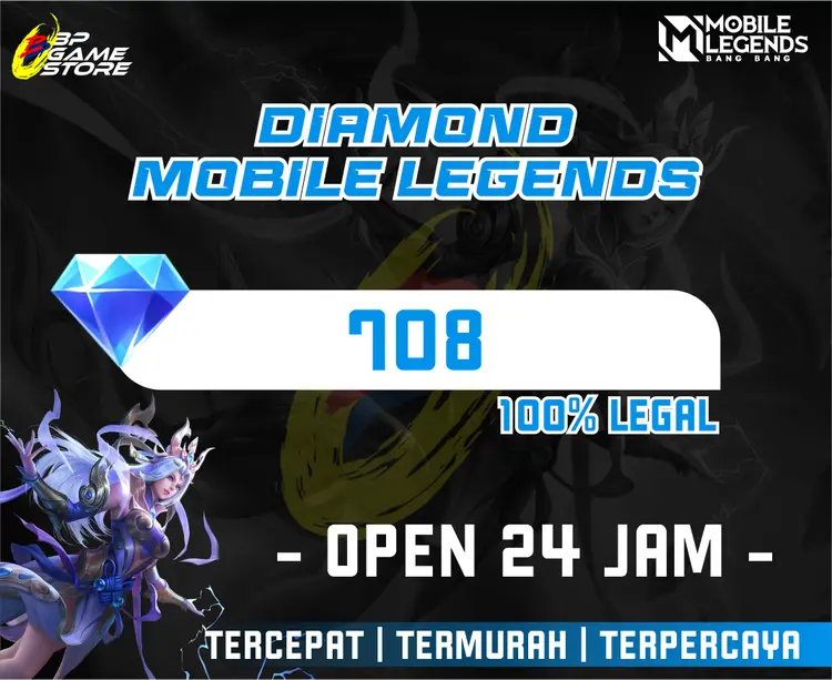 Jual 708 Diamonds Mobile Legends BP GameStore | VCGamers