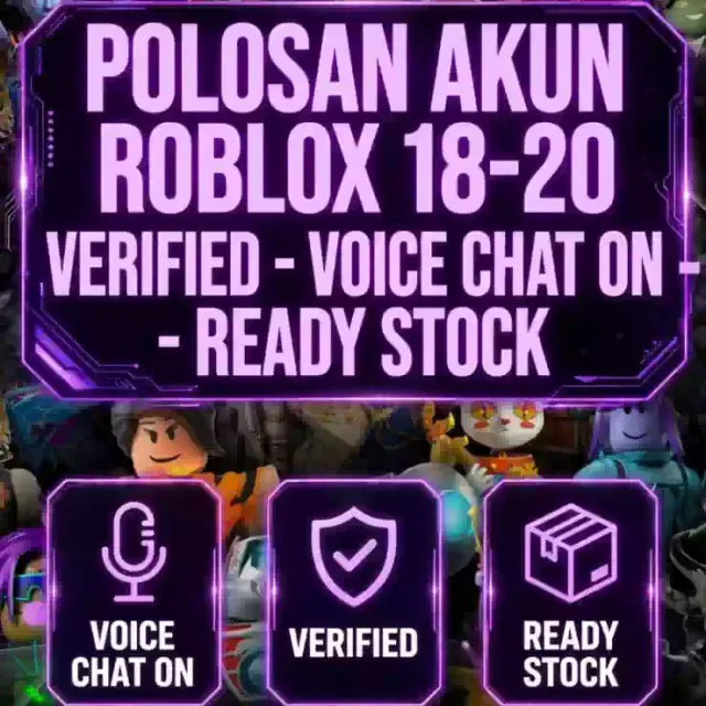 Jual Akun RBL Chat on 18-20 Verified Roblox HR Storee | VCGamers