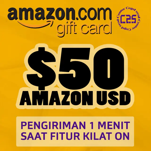 Jual Amazon USD $50 Amazon Gift Card Center Cegel Seal | VCGamers