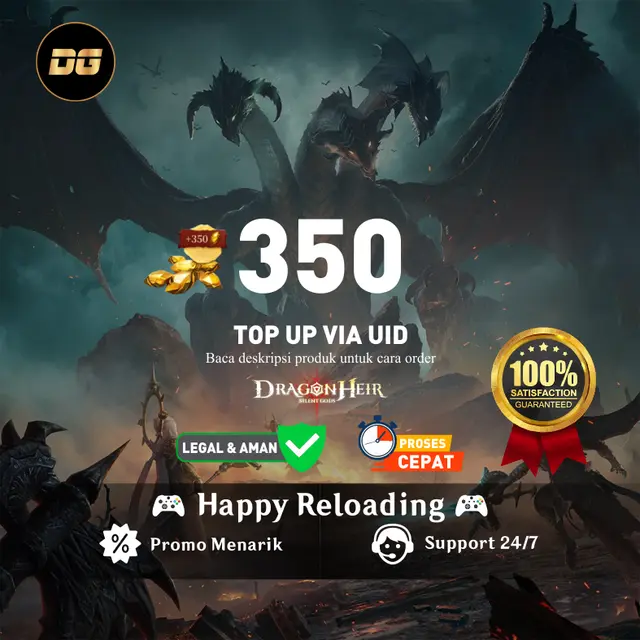 Jual 350 Dragon Crystal Dragonheir Silent Gods degamingstore | VCGamers