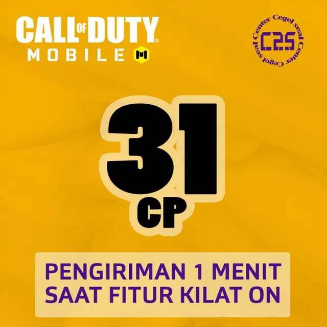 Jual 31 CP Call Of Duty Mobile (CODM) Center Cegel Seal | VCGamers