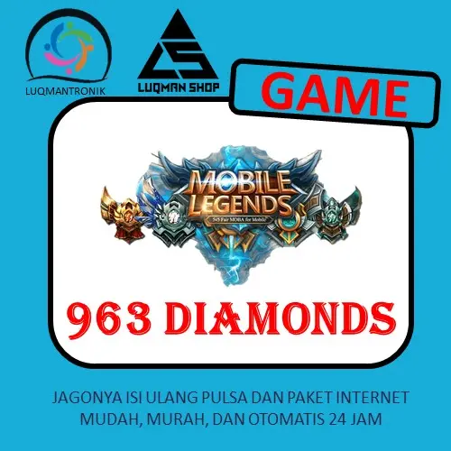 Jual 963 Diamonds Mobile Legends LUQMANSHOP | VCGamers
