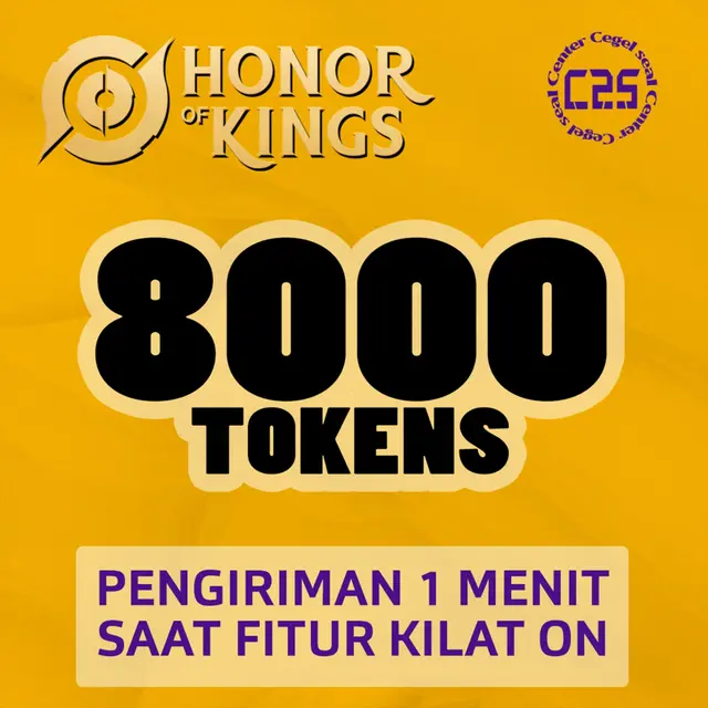 Jual 8.000 Tokens Honor Of Kings Center Cegel Seal | VCGamers