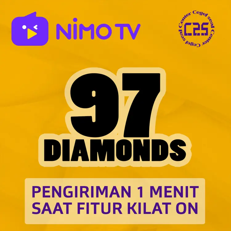 Jual 97 Diamonds Nimo TV Center Cegel Seal | VCGamers