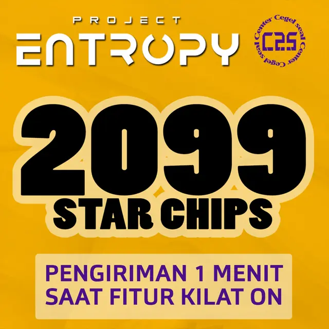 Jual 2.099 Star Chips Project Entropy Center Cegel Seal | VCGamers