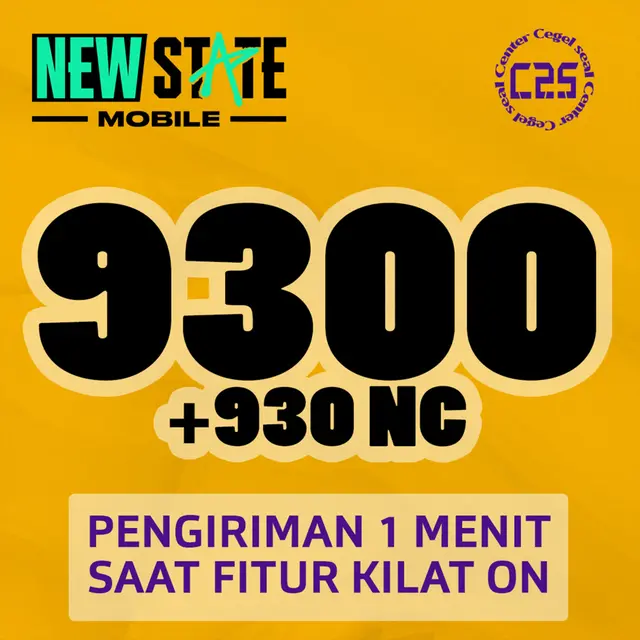 Jual 9300 NC PUBG NEW STATE Center Cegel Seal | VCGamers