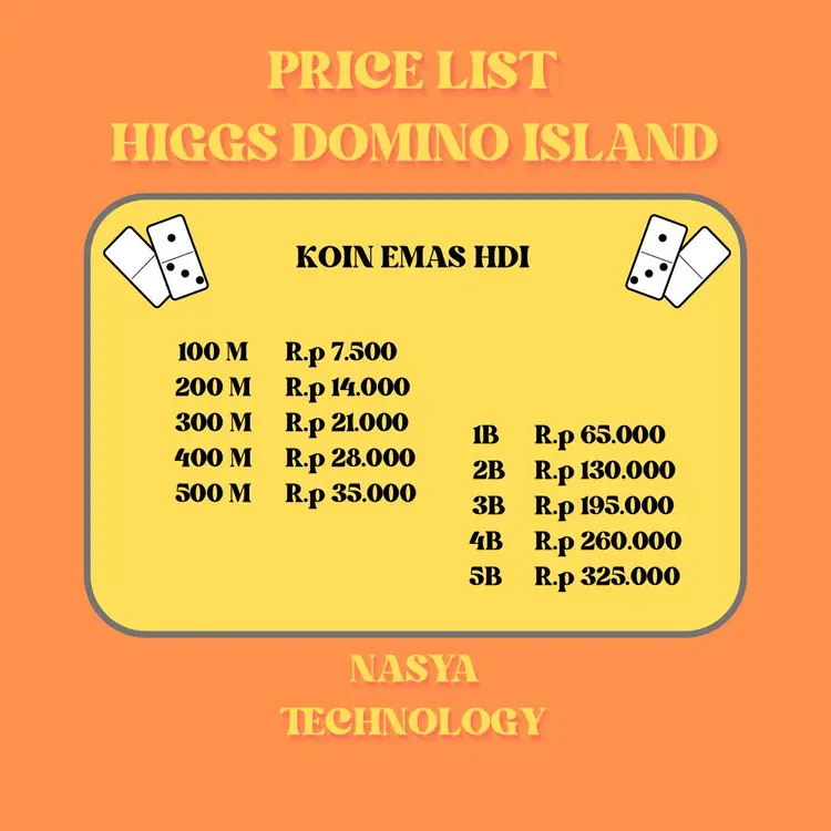 Jual 1B Koin Emas-D Higgs Games Island NASYA TECH | VCGamers