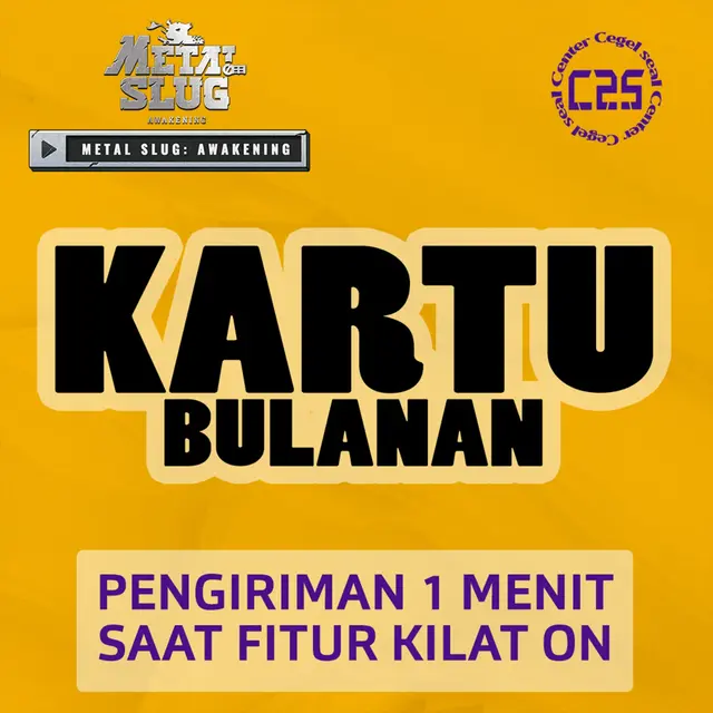 Jual Kartu Bulanan Metal Slug Awakening Center Cegel Seal | VCGamers