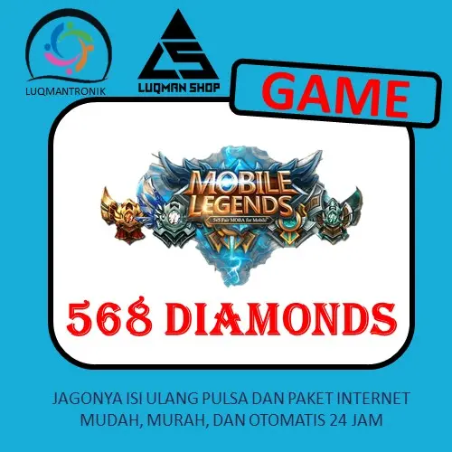 Jual 568 Diamonds Mobile Legends LUQMANSHOP | VCGamers