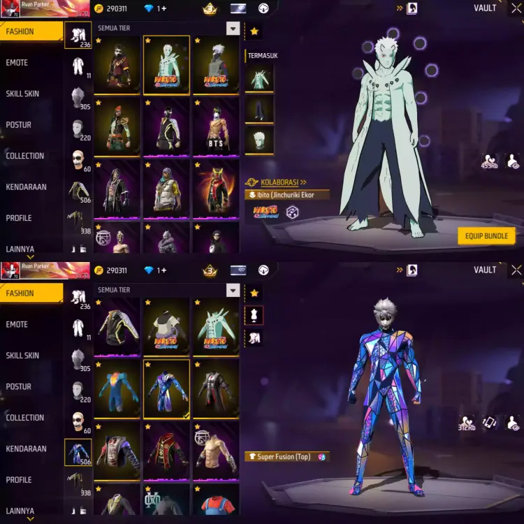 Jual AKUN FREE FIRE GRADE A Free Fire Shopgame Phoo | VCGamers