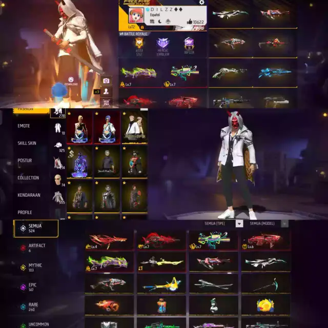 Jual AKUN FREE FIRE GRADE A Free Fire Penn Store ID | VCGamers