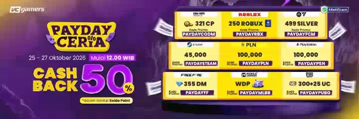 PAYDAY CERIA! CASHBACK 50%