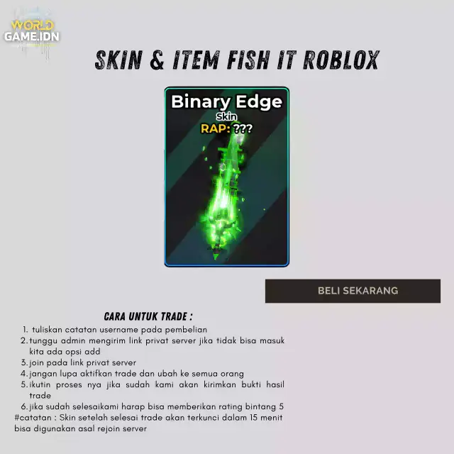 Jual Binary Edge Fish It! - Roblox worldgame.idn | VCGamers