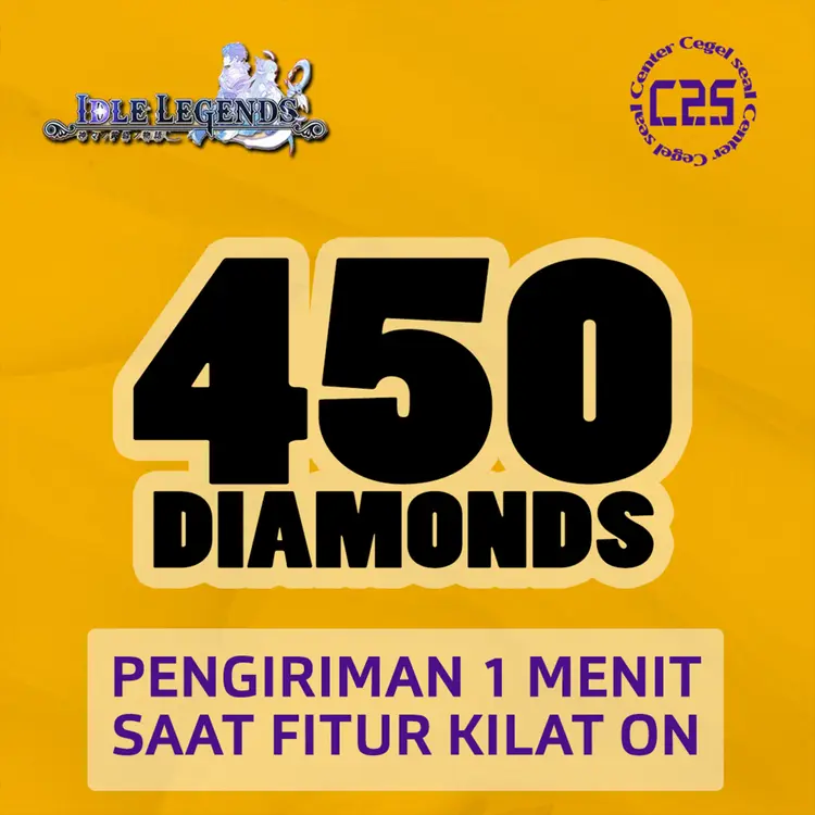 Jual 450 Diamonds Idle Legends GODS SAGA Center Cegel Seal | VCGamers