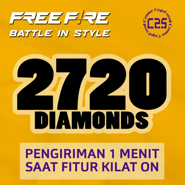 Jual 2.720 Diamonds Free Fire Center Cegel Seal | VCGamers