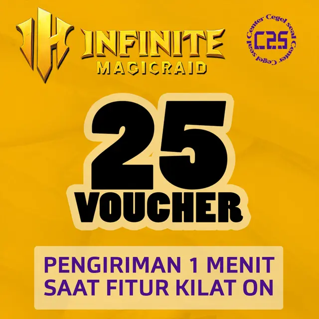 Jual 25 Voucher Infinite Magicraid Center Cegel Seal | VCGamers