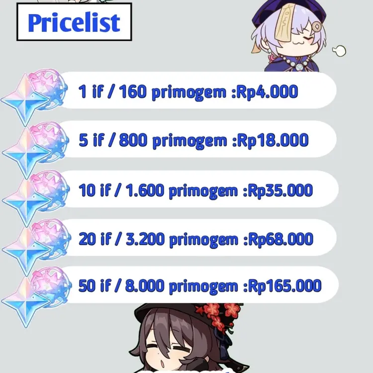Jual Jasa joki untuk tiap region Genshin Impact Kaze_Store | VCGamers