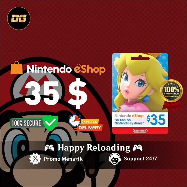 Jual Nintendo USD $35 Nintendo EShop Card degamingstore | VCGamers