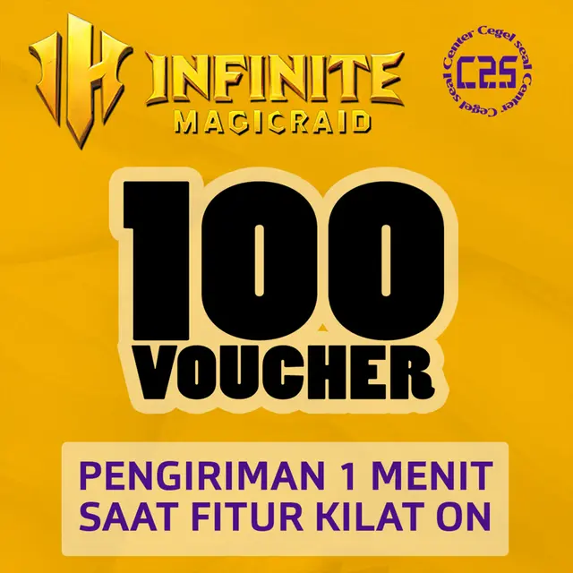 Jual 100 Voucher Infinite Magicraid Center Cegel Seal | VCGamers