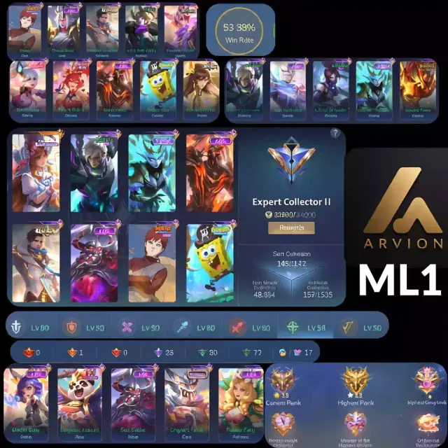 Jual Akun Fresh Siap Rank Mobile Legends ARVION | VCGamers