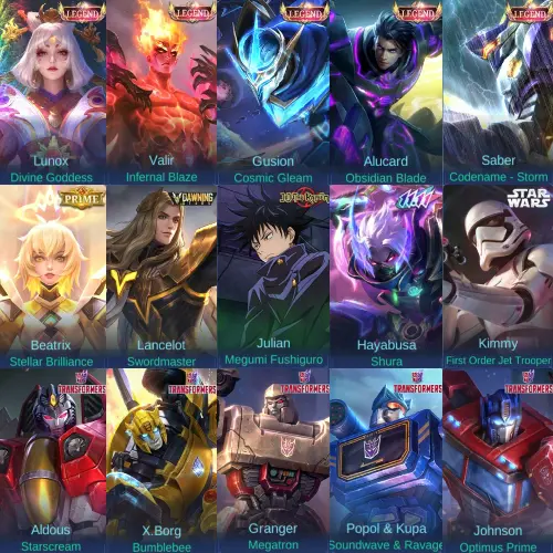 Jual Akun ML Murah Skin 548 Mobile Legends Exo Rayns | VCGamers