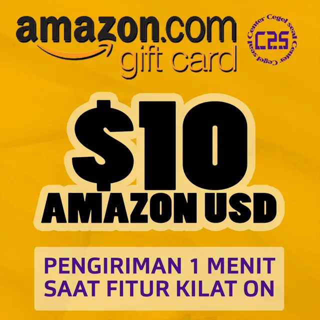 Jual Amazon USD $10 Amazon Gift Card Center Cegel Seal | VCGamers