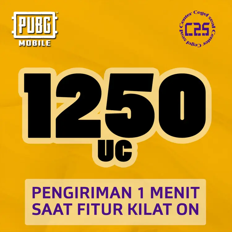 Jual 1.250 UC Indo PUBG Mobile Center Cegel Seal | VCGamers