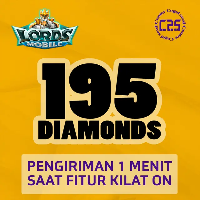 Jual 195 💎 Lords Mobile Center Cegel Seal | VCGamers