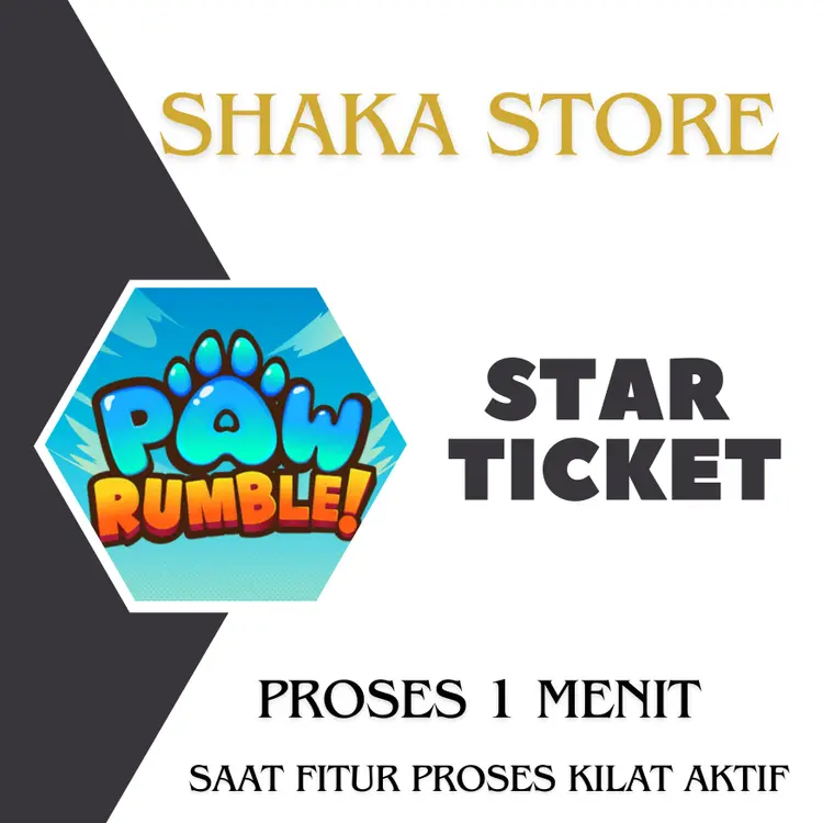 Jual 200 Star Ticket Paw Rumble Shaka Store | VCGamers