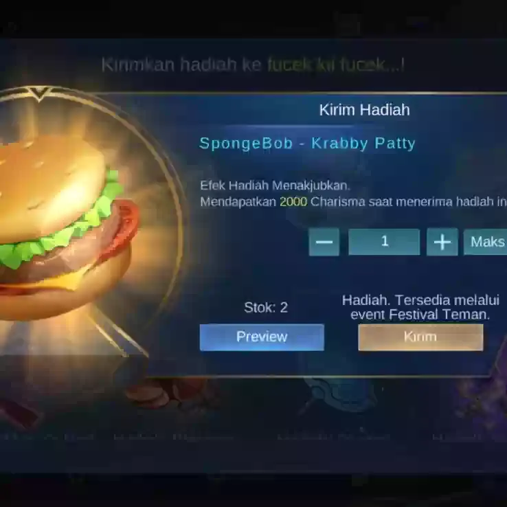 Jual Spongebob - Krabby Patty Mobile Legends dhenixp | VCGamers