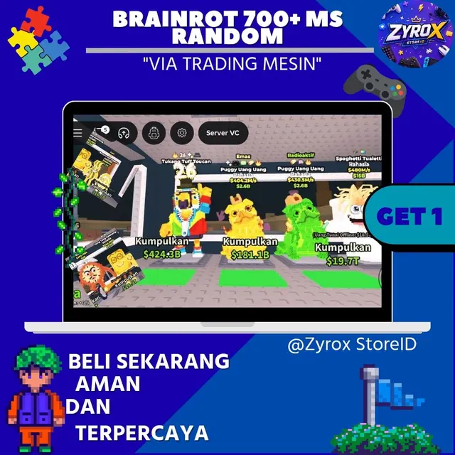 Jual Brainrot 700+ m/s Steal A Brainrot - Roblox Zyrox Store ID | VCGamers