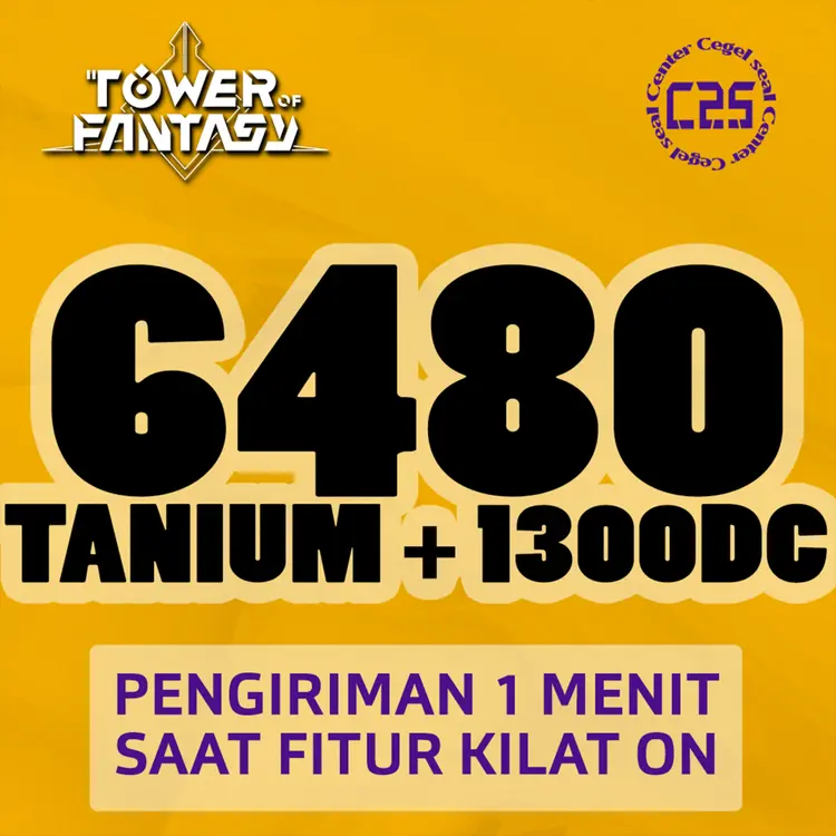 Jual 6480 Tanium + Dark Crystal 1300 Tower of Fantasy Center Cegel Seal | VCGamers