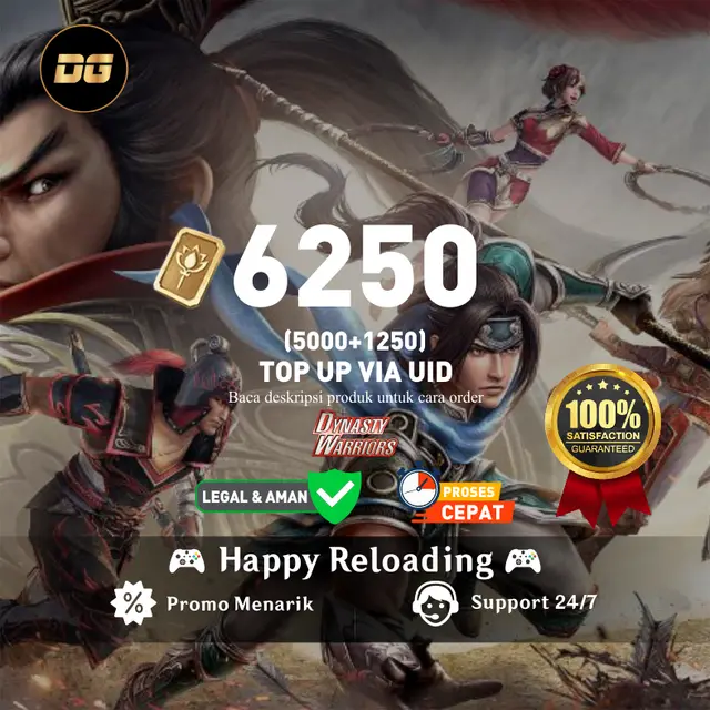 Jual 5000 + 1250 Gold Seal Dynasty Warriors Overlords degamingstore | VCGamers
