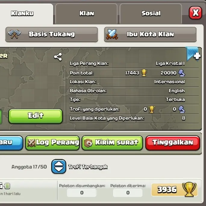 Jual Klan level 21 Clash of Clans Hends store id | VCGamers