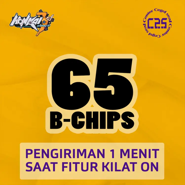Jual 65 B-Chips Honkai Impact 3 Center Cegel Seal | VCGamers