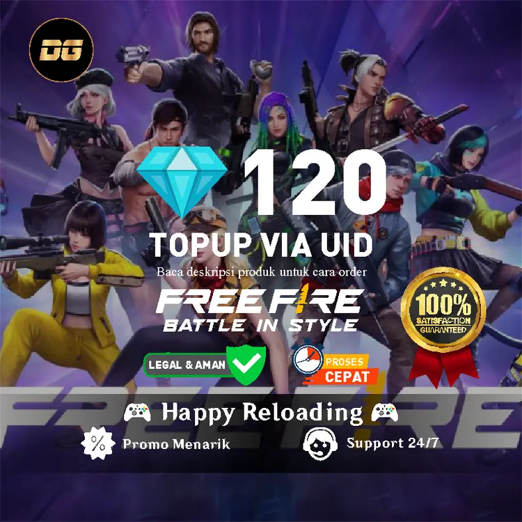 Jual 120 Diamonds Free Fire degamingstore | VCGamers