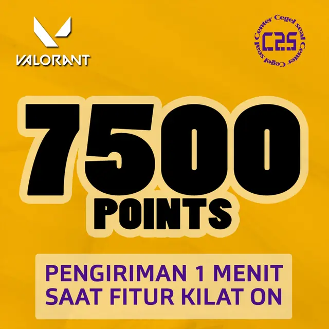 Jual 7.500 Points Valorant Center Cegel Seal | VCGamers