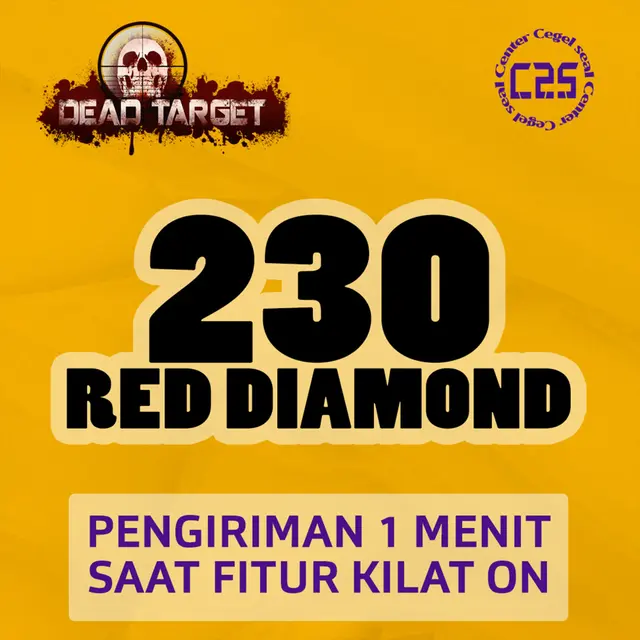 Jual 230 Red Diamond Dead Target Zombie Center Cegel Seal | VCGamers