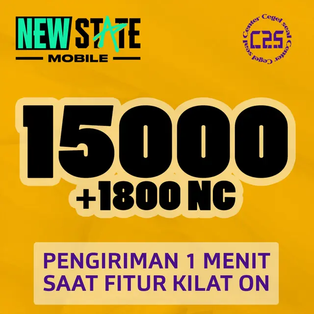 Jual 15.000 NC PUBG NEW STATE Center Cegel Seal | VCGamers