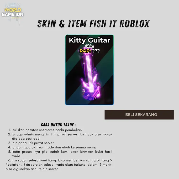 Jual Kitty Guitar Fish It! - Roblox worldgame.idn | VCGamers
