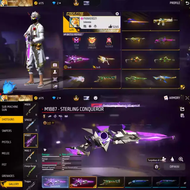 Jual AKUN FREE FIRE GRADE A Free Fire Shopgame Phoo | VCGamers