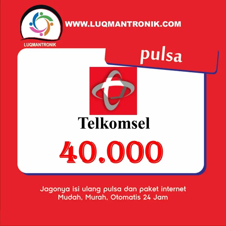 Jual Pulsa Reguler 40.000 Telkomsel LUQMANSHOP | VCGamers