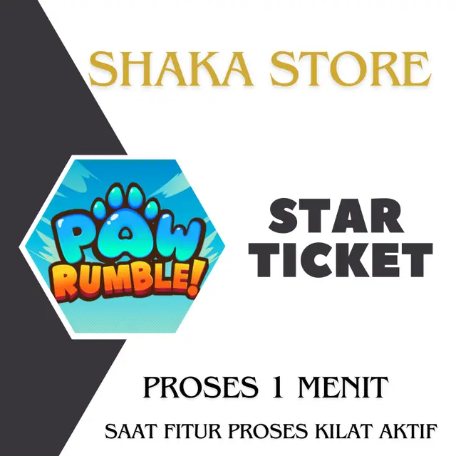 Jual 200 Star Ticket Paw Rumble Shaka Store | VCGamers