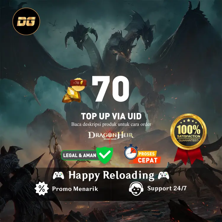 Jual 70 Dragon Crystal Dragonheir Silent Gods degamingstore | VCGamers