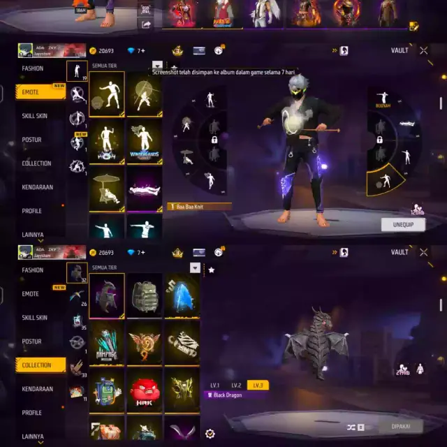 Jual AKUN FREE FIRE GRADE C Free Fire zakk_store30 | VCGamers