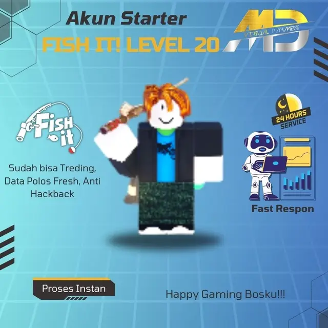 Jual Akun Starter Fish It - Level 20 Fish It! - Roblox MDV Payment | VCGamers
