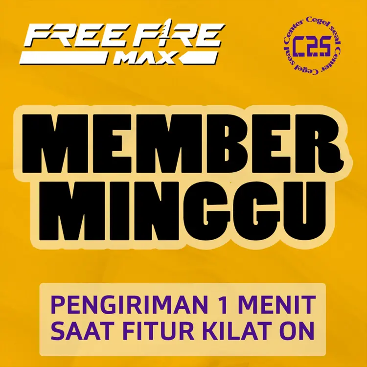Jual Membeship Mingguan Free Fire MAX Center Cegel Seal | VCGamers