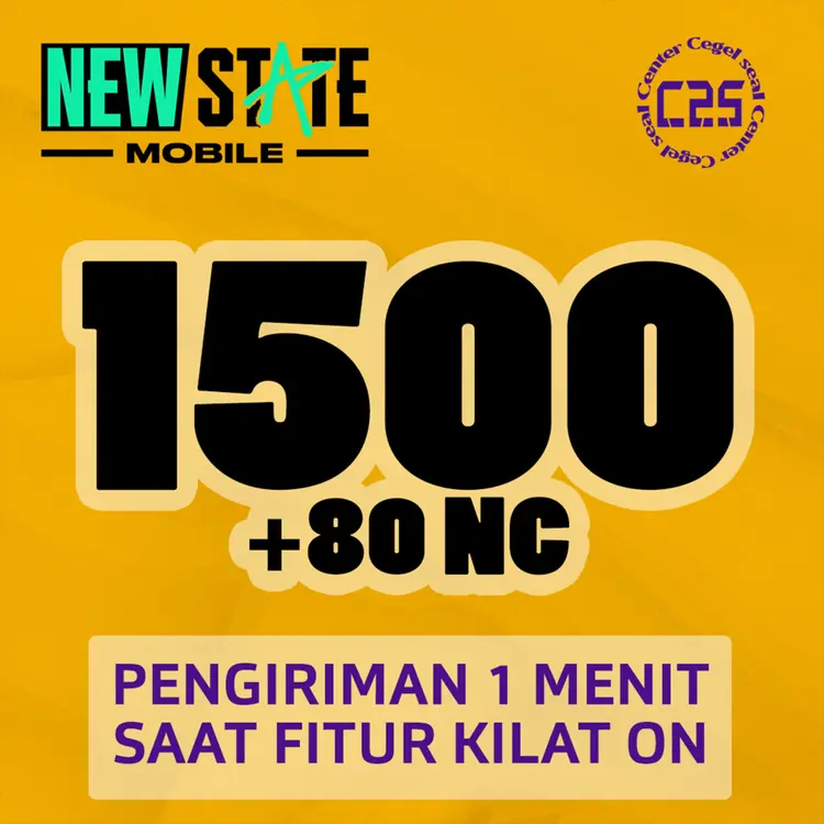 Jual 1500 NC PUBG NEW STATE Center Cegel Seal | VCGamers